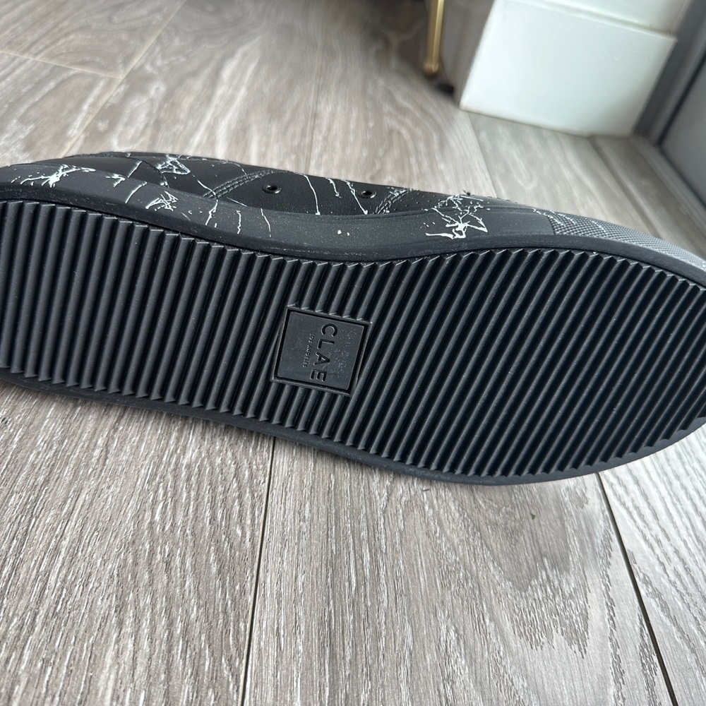 Brand New Never Worn Clae Gregory Black Marble Sneakers - Picture 3 of 6